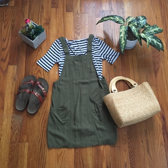 Xhilaration Dresses & Skirts - Olive Green Overall Dress